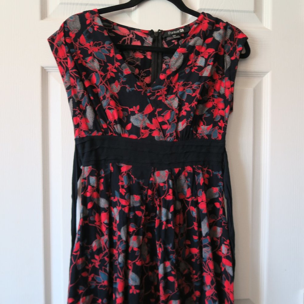 Classy Red and Black Printed Dress